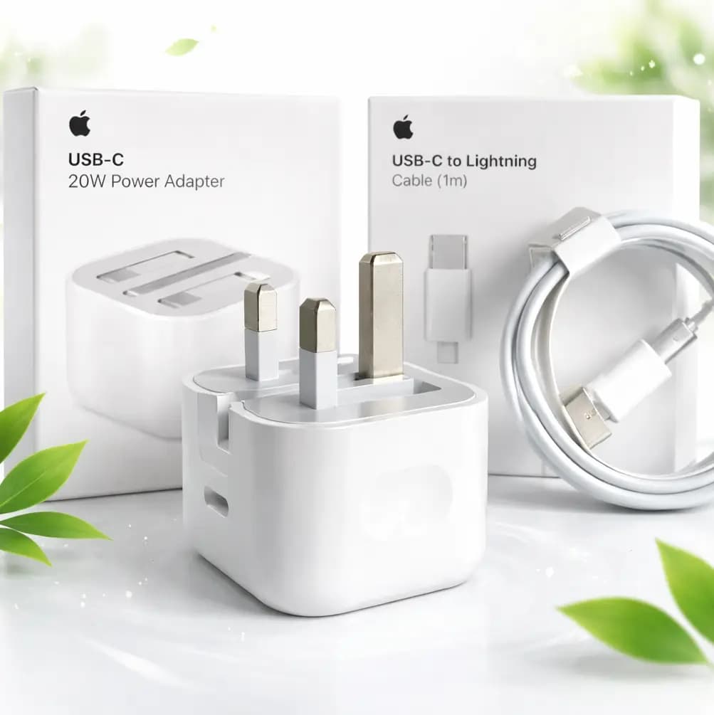 100% Original 20W PD Charger - 3PIN LA Plug Fast iPhone Charger Type-C to Lightning Cable | Power Adapter for iPhone